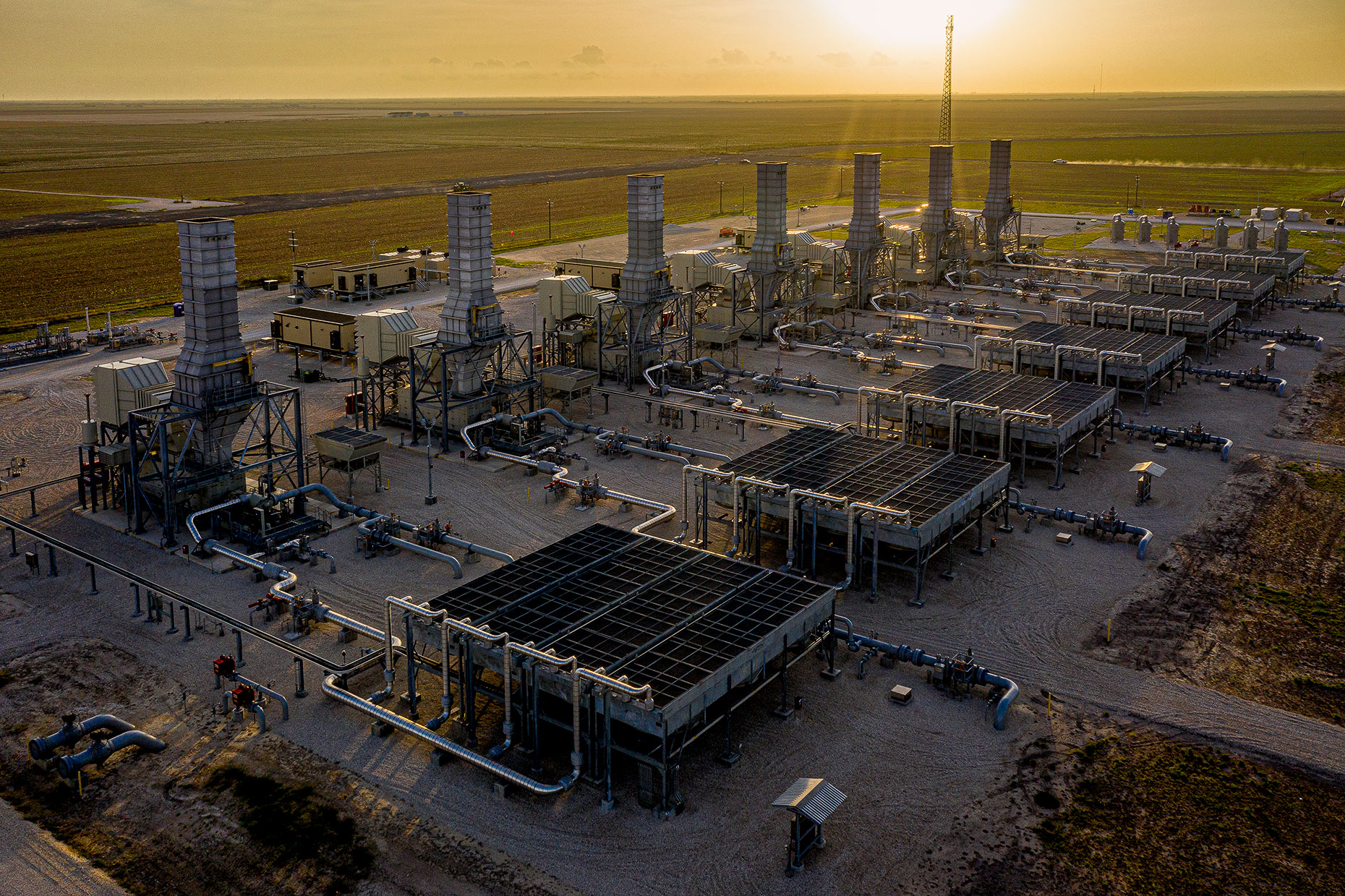 Enbridge Agua Dulce Compressor Station, South of Robstown, Texas