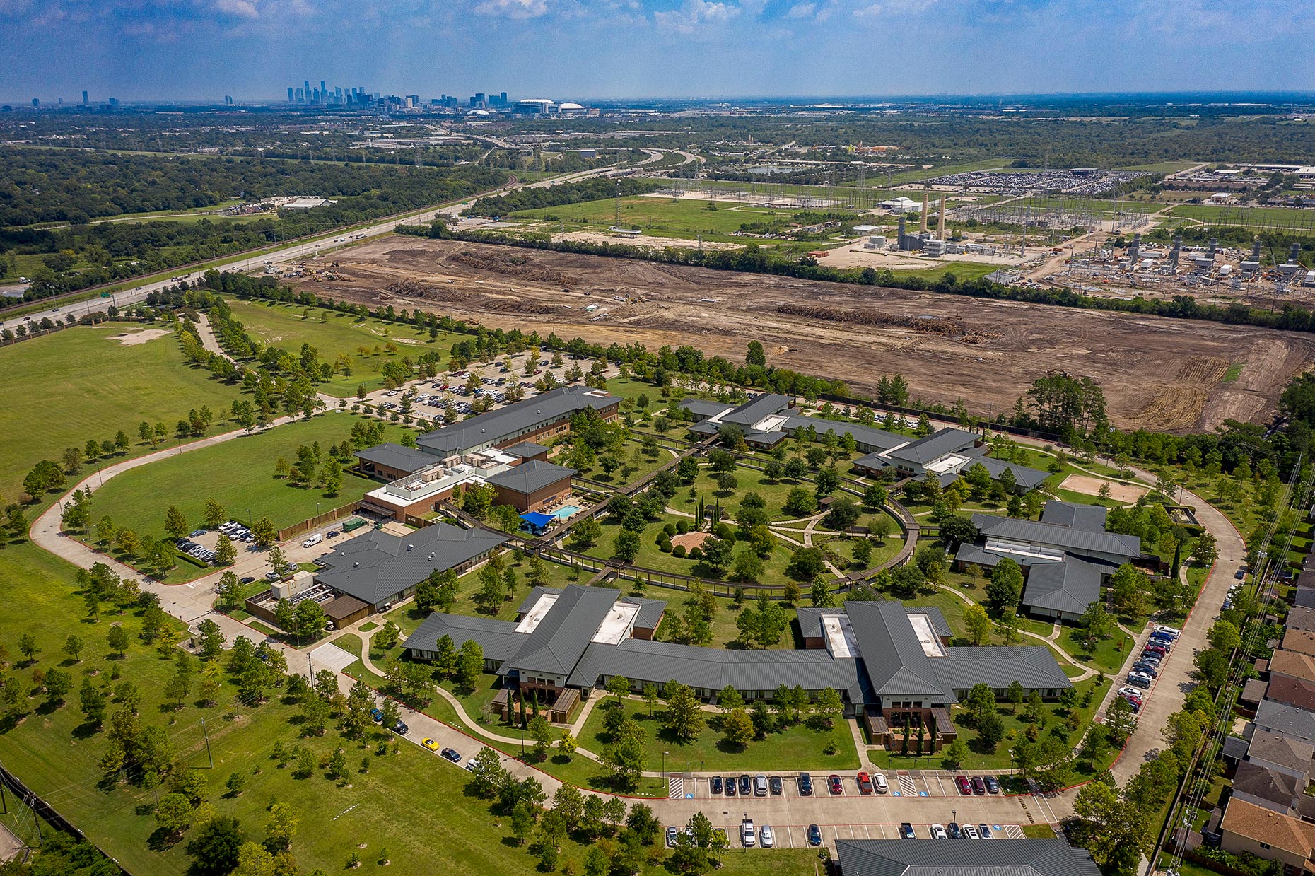 Aerial View of The Menninger Clinic Campus